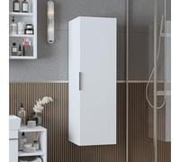 ROOMART LYCIA - Set di mobili da bagno, 50 cm, con lavabo in ceramica, armadietto a specchio, mobile laterale, mobili da bagno in 4 colori (bianco, armadio alto)