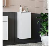 ROOMART Set di mobili da bagno • Punto • Mobile base con lavandino • Mobili da bagno • WC per ospiti (bianco, armadio laterale)