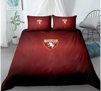 ROOMLOOV Set di biancheria da letto con bandiera italiana dal design creativo, arredamento per camera da letto a tema vacanza a Torino, copripiumino singolo 140x200 copripiumino calcio