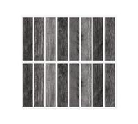 RoomMates - Adesivi da parete giganti in legno anticato, vinile, Nero, 2 Sheets 17.25 inches x 36.5 inches