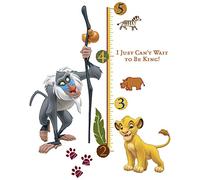 RoomMates, Adesivo da Parete con Metro della Crescita Il Re Leone - Rafiki, Multicolore