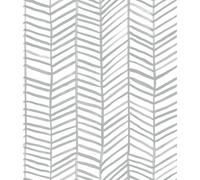 RoomMates Carta da parati RMK11631WP Cat Coquillette a spina di pesce grigia e bianca