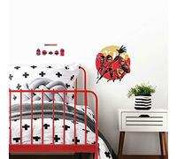 RoomMates Decalcomania da Parete, Tessuto, Rosso, Giallo, Nero, 1 Foglio 92,7 x 43,8 cm