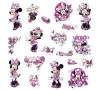 RoomMates RD-RS400107 Adesivi da Parete Minnie Fashion Victim con Gemme, Plastica Sintetico, colorato, 104x26x2.5 cm