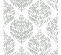 RoomMates RMK11511WP Hygge Fern - Carta da parati con buccia e bastone, colore: grigio damascato