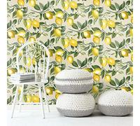 RoomMates RMK11681WP - Carta da parati con scorza di limone, colore: Giallo e Beige