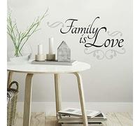 Roommates RMK2120SCS - Adesivi da parete "Family is Love"