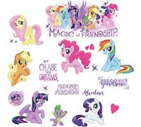 RoomMates RMK3551SCS - Decalcomanie da parete My Little Pony The Movie Peel & Stick, con glitter, multicolore, 20,3 cm