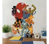 RoomMates RMK4648GM Marvel Avengers Classic Peel and Stick, adesivi da parete, rosso, giallo, verde, blu, nero