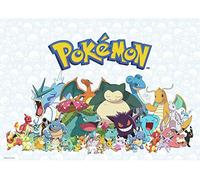 ROOMMATES RMK4769SLM - Adesivi da parete con personaggi Pokémon staccabili, blu, giallo, rosso