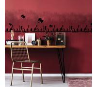 RoomMates RMK5144SCS Adesivi murali Stranger Things Forest Scene, neri