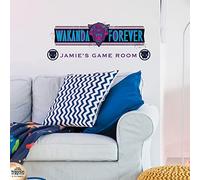 ROOMMATES RMK5281SCS Wakanda Forever - Adesivi da parete da staccare e incollare, colore: viola, rosa, nero