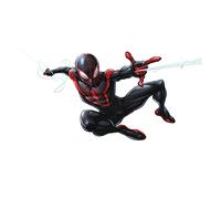 RoomMates Spider-Man Miles Morales - Decalcomanie giganti da parete, 1 foglio 91 x 17,25 pollici, nero, rosso - RMK3921GM