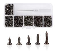 Roosea Piccole Viti Autofilettanti da Legno 1000 Pezzi Viti Assortimento Viti a Testa Croce Autofilettanti 5/6/7/8/10 mm con Cacciavite per il fai da te Cerniere per Casa Delle Bambole Cassetto