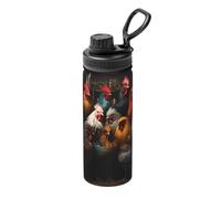 Rooster Family Portfolio - Thermos sportivo da 510 g, thermos da viaggio in acciaio inox, adatto per ciclismo, palestra, basket, thermos all'aperto