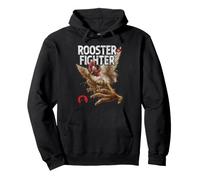 Rooster Fighter Keiji Kicking Action Pose Anime Felpa con Cappuccio