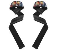 Rooster Ink Style Polsiere per sollevamento pesi, 66 cm, coppia di cinghie da palestra per sollevamento pesi, bodybuilding, powerlifting e stacchi da terra