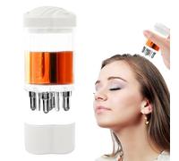 Root Comb Applicator, Refillable Hair Oil Bottle, 2,7 x 5,7 cm, 1,06 x 2,24 cm, portatile, spazzola massaggiatore, dispenser, White/Grigio Compact Scalp Brush Massager, Stainless Steel