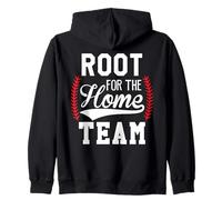 Root for The Home Team Baseball Game Day Funny Baseball Mom Felpa con Cappuccio