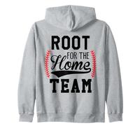Root for The Home Team Baseball Mom Funny Baseball Game Day Felpa con Cappuccio