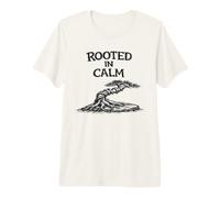 Rooted in Calm Divertente Camicia Zen da Giardinaggio Maglietta Premium