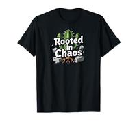 Rooted in Chaos Funny Cactus Gardener Graphic Maglietta