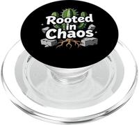 Rooted in Chaos Funny Cactus Gardener Graphic PopSockets PopGrip per MagSafe