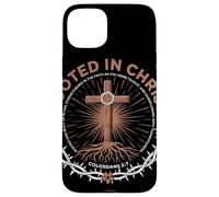 Rooted In Christ Colossians 2 7 Fede Cristiana Radicata Custodia per iPhone 15 Plus