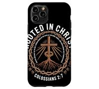 Rooted In Christ Colossians 2 7 Radicato E Fortificato Fede Custodia per iPhone 11 Pro