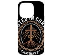 Rooted In Christ Colossians 2 7 Radicato E Fortificato Fede Custodia per iPhone 14 Pro