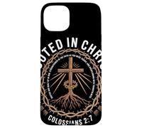 Rooted In Christ Colossians 2 7 Radicato E Fortificato Fede Custodia per iPhone 15 Plus