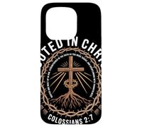 Rooted In Christ Colossians 2 7 Radicato E Fortificato Fede Custodia per iPhone 15 Pro