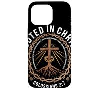 Rooted In Christ Colossians 2 7 Radicato E Fortificato Fede Custodia per iPhone 16 Pro