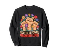Rooted In Power Growing Loud Fist Flowers Felpa