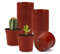 RooTrimmer Nore Vasi rotondi piccoli da 8,4 cm in plastica per piante grasse e piante grasse, confezione da 50 pezzi (medio, 84 mm)