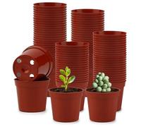 RooTrimmer Vasi rotondi in plastica per la coltivazione di fiori succlenti, confezione da 100 pezzi, 68 mm
