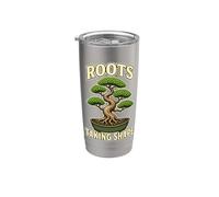 Roots Taking Shape Bonsai Pianta Bicchiere termico in acciaio inox doppia parete