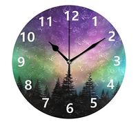 Rootti, orologio da parete rotondo, bellissimo cielo notturno, silenzioso, senza ticchettio, 20 cm, decorazione per casa, camera da letto, soggiorno, bagno, cucina, ufficio, salotto