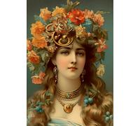 Roovi - Puzzle Ragazza con corona di fiori - 1000 Pezzi