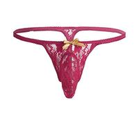 Ropa Interior Sexy para Hombres - Lace Men's Stylish G String Pattern Shorts Underwear Men T Back Men (L)