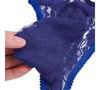 Ropa Interior Sexy para Hombres - Uomo G String T Pantaloncini Posteriori Men Underwear Men Stylish Lace Pattern (Dark Blue M)