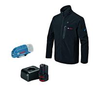 Bosch Abbigliamento riscaldabile GHJ 12+18V XA: adattatore batteria, caricabatterie, 1 batteria, tg.S Quantità:1