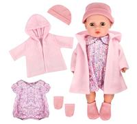 Ropa para Muñecas, Ropa para Muñecas Bebés, Vestiti per Bambole Reborn, Apto para Muñecas de 35 a 45 cm, Sombrero, Body de Manga Corta para Bebé y Calcetines