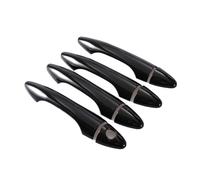Ropaix Auto Maniglie esterne porte Per Hyundai IX35 E Per Tucson Dal 2009 Al 2014 Rivestimento Per Maniglia Della Portiera Nera Adesivo Accessori Per Auto(Handle 0 button)