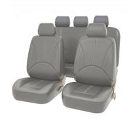 Ropaix Auto Set Coprisedili Coprisedile Universale Per Auto Protezione In Pelle PU Cuscino Per Schienale Anteriore E Posteriore Tappetino Per Camion SUV Berlina Copri Sedili Auto(ZT01-5Seats-Grey)