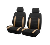 Ropaix Coprisedili Auto Coprisedili Per Auto Universali Tessuto Maggior Parte Accessori Per Auto SUV, Camion E Furgoni Coprisedili Interni Auto(Beige 2 seat)