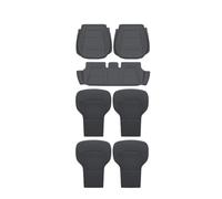 Ropaix Set Copri-Sedile Per Tesla Per Modello Y Per Juniper 2025 Cuscino Sedile PU Set Per Schienale Singolo Diviso Universale Per Quattro Stagioni Accessori interni(Black 7pcs)