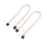Rope Beach Bag Hand Sostituzione corda 2 pcs da 25, 59 pollici cinghia per borse per accessori per sacchetti di tela bianca femminile con managlie nere.