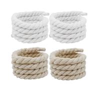 Rope Laces, 2 paia di lacci rotondi spessi pour Sneakers, Chaussures de Course, Chaussures de Sport - beige, bianco - 160 cm