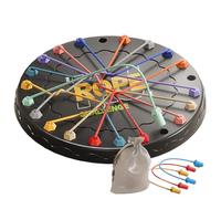 Rope Puzzles, Colorful Twisted Board Game, Brain-Boosting Puzzle, 9.25x9.25x0.87 inches Educational Fine Motor Skills Toy, Ideal for Travel, Learning, Fun, Kids, Ages 3 and Up